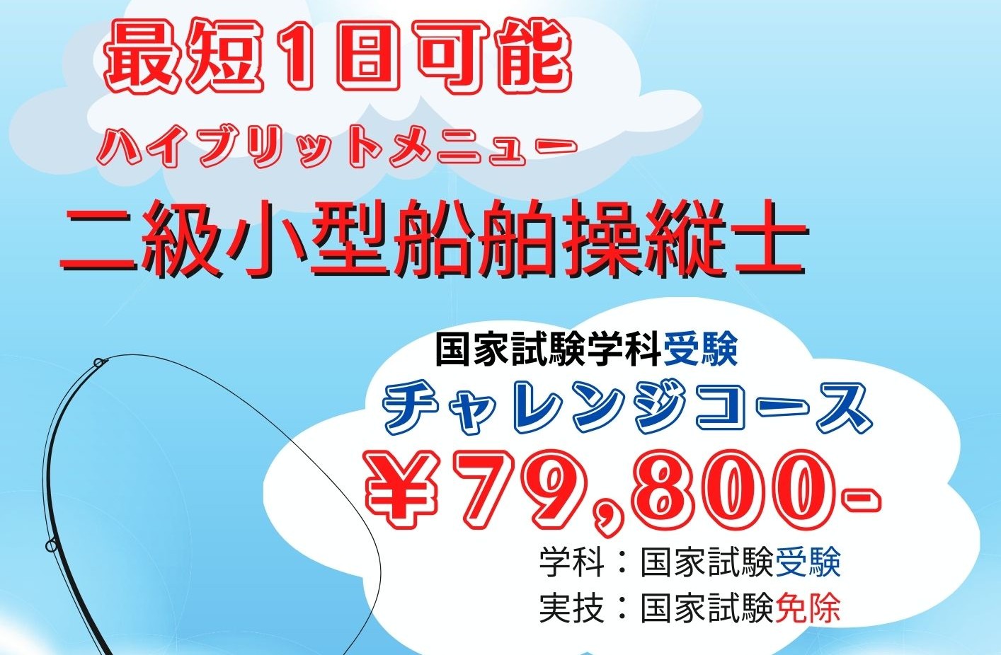 【もうすぐ締切り】２級小型船舶免許が、神戸で１日で取得できます！