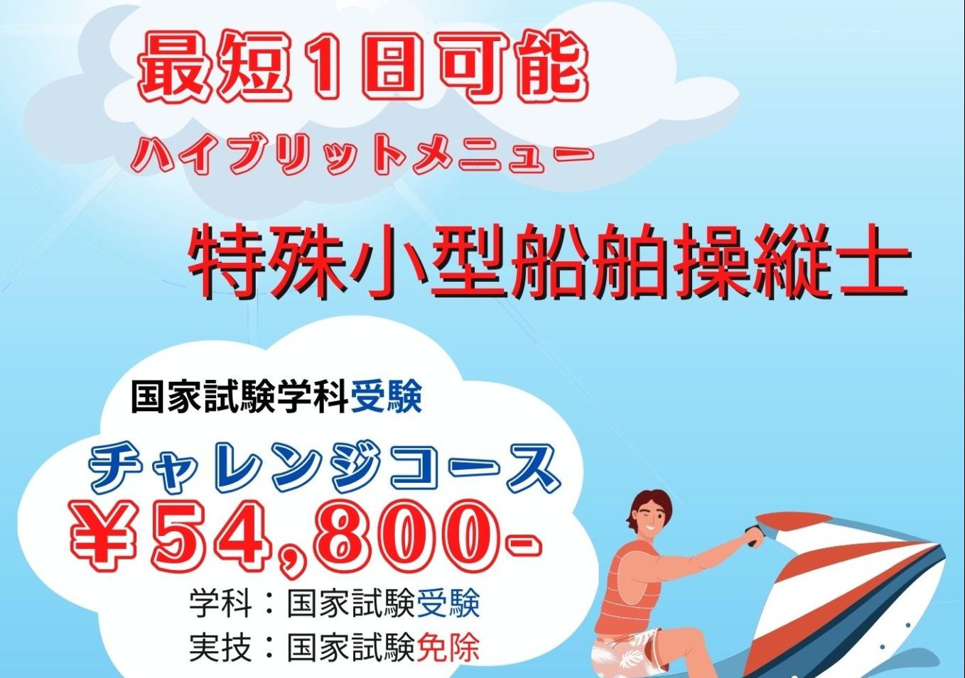 水上オートバイの免許が１日で取得できる！　しかも、神戸で！